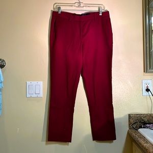 GAP Slim Crop burgundy pants